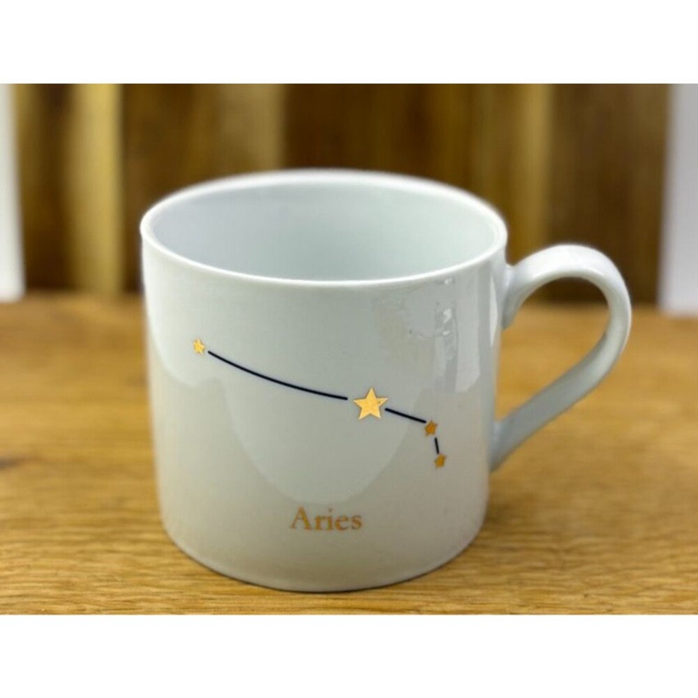World Market Aries Zodiac Astrology Constellation Coffee Mug Gold Stars